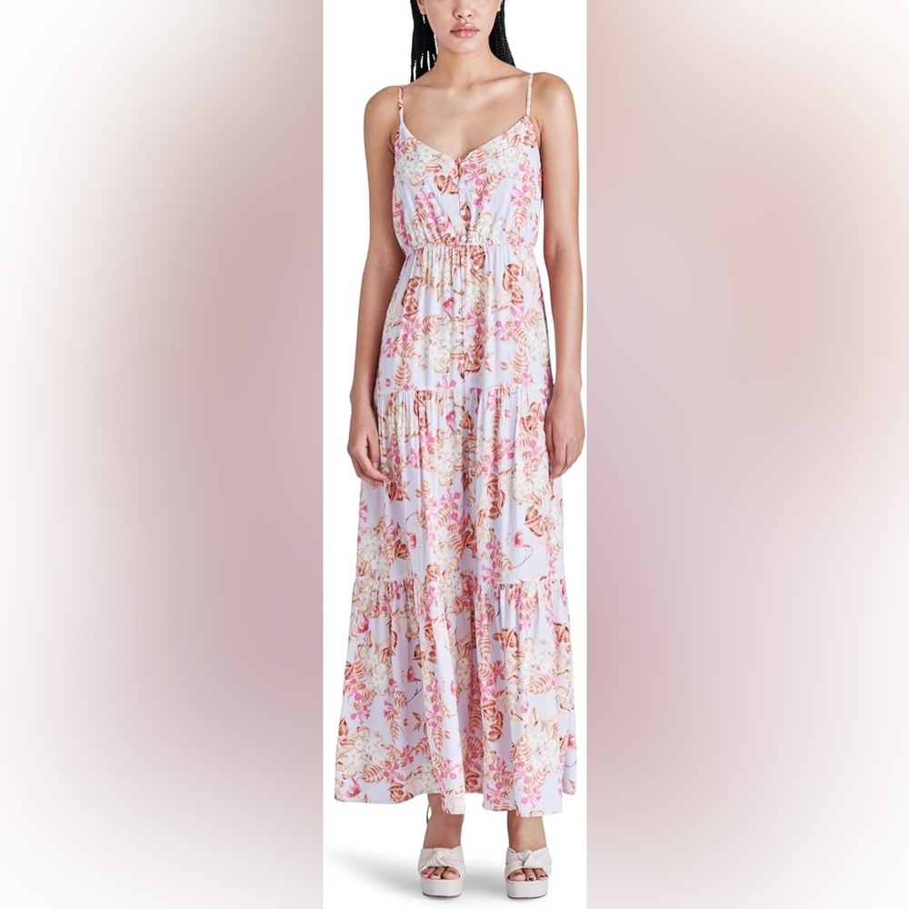Steve Madden Phillipa Floral Maxi Dress, Pastel lilac, size XL, NWT